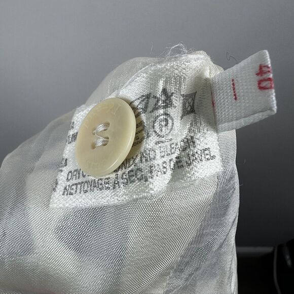 Louis Feraud Vintage Kite String Bow Pencil Skirt 16 Cream Black Linen blend - Picture 15 of 15